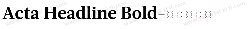 Acta Headline Bold字体转换
